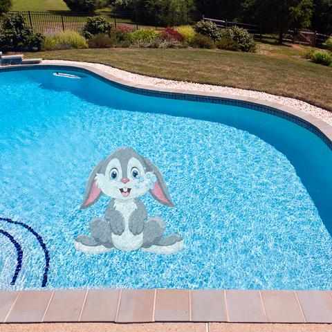 Bunny Underwater Pool Mat Tattoo