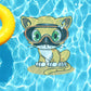 Cat Underwater Pool Mat Tattoo