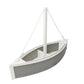Beaver Dam Woodworks Sailboat Planter Grey and White