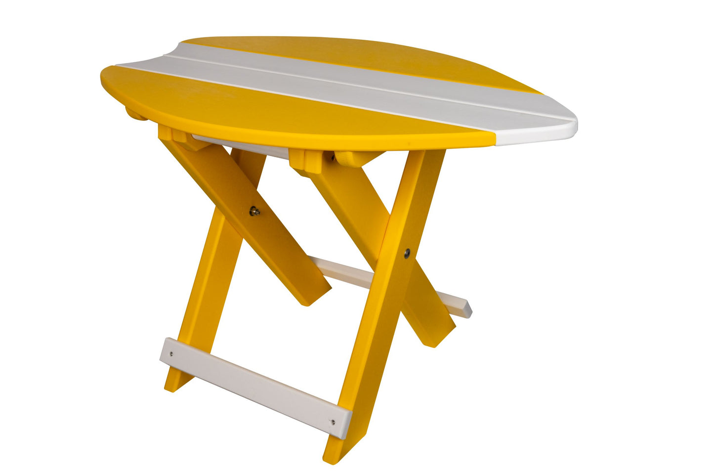Beaver Dam Woodworks Folding Surf Tables Yellow and White