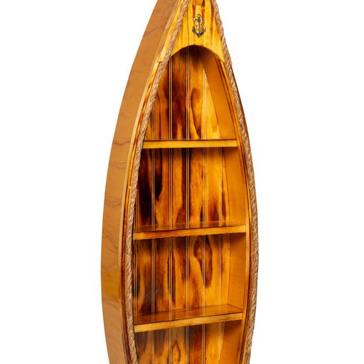 Beaver Dam Woodworks Small Rowboat Bookcase Varnished Wood