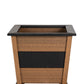 Beaver Dam Woodworks Large Poly Mahogany with Black Strip Planter
