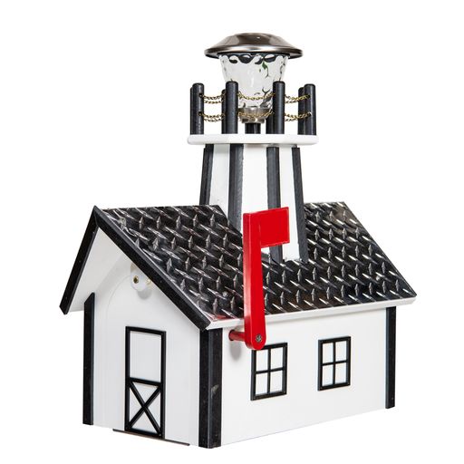 Beaver Dam Woodworks Deluxe Lighthouse Mailboxes White & Black