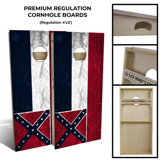 Slick Woody's Mississippi State Flag Cornhole Board Set