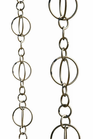 Patina Products R263 Brushed Stainless Life Circles 8.5' Rain Chain