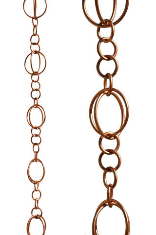 Patina Products R280 Copper Life Circles 8.5' Rain Chain