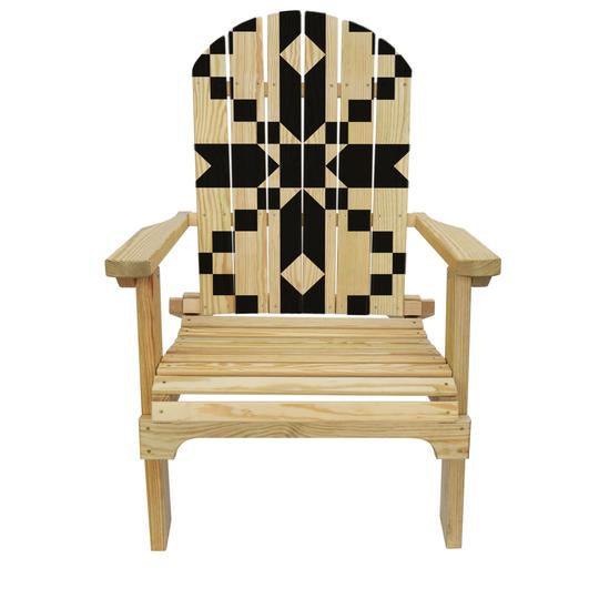 Slick Woody's Country Living Stepping Stones (Black) Quilt Adirondack Chair