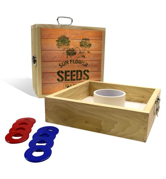 fSlick Woody's Country Living Sunflower Seed Crate Washer Toss Game