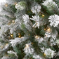 9’ Flocked Oregon Pine Artificial Christmas Tree With 600 Clear Lights And 1580 Bendable Branches