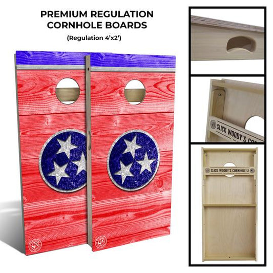 Slick Woody's Tennessee State Flag Cornhole Board Set