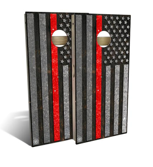 Slick Woody's Firefighter Thin Red Line Cornhole Boards