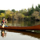 OMH Wooden Canoe with Ribs 16 Mahogany