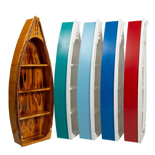 Beaver Dam Woodworks Small Rowboat Bookcase Bright Blue