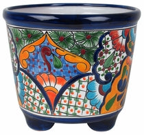 Large Footed Mexican Talavera Pottery Planter TM2030