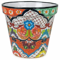 Large Mexican Talavera Flower Pot - Assorted AE2003