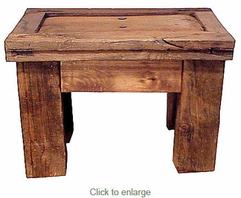 Old Wood Rustic End Table SOEL 10603