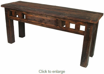 Rustic Barnwood Sofa Table with Drawer MI10824