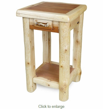 Rustic Cedar Side Table LJ10394