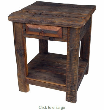 Rustic Old Wood End Table or Nightstand MI10807