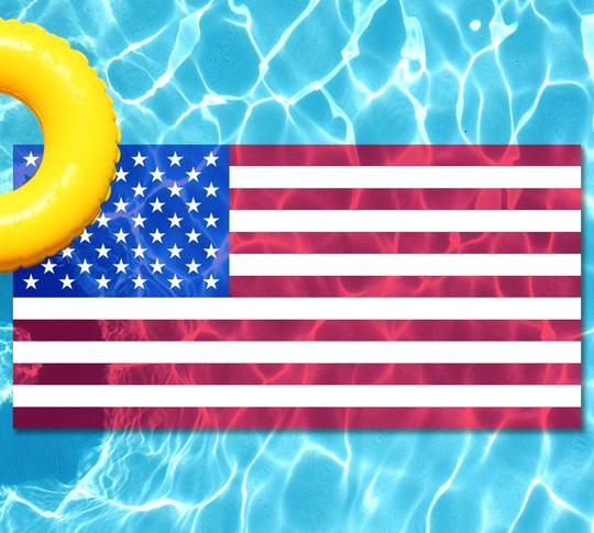 American Flag Underwater Pool Mat